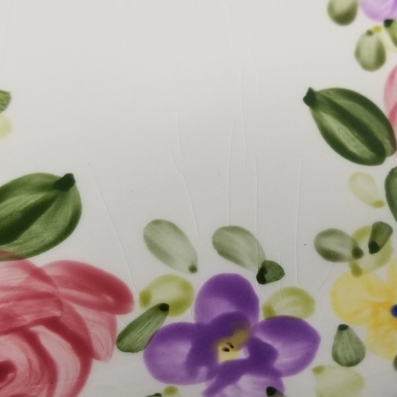 English Garden Creamer Sugar with Lid & Tray Set Tabletops Unlimited Don Swanson - Picture 9 of 13